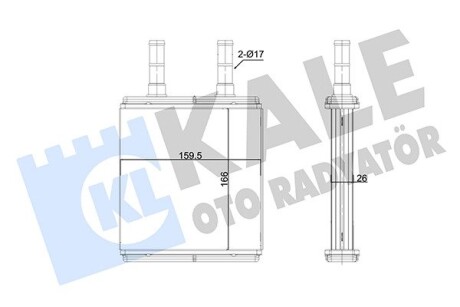 KALE HYUNDAI Радиатор отопления Getz 02- KALE OTO RADYATOR 352110