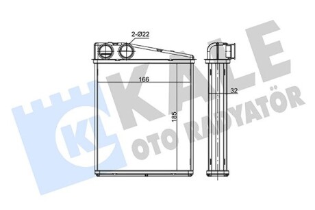 KALE MERCEDES Радиатор отопления W169/B245,Mini KALE OTO RADYATOR 352125