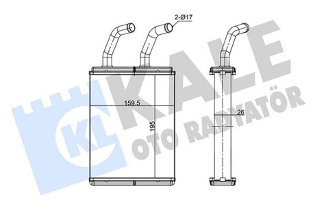 KALE KIA Радиатор отопления Pegio KALE OTO RADYATOR 352170