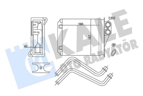 KALE DB Радиатор отопления Sprinter 06-,VW Crafter 06- KALE OTO RADYATOR 352175 (фото 1)