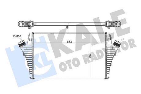 KALE OPEL Интеркулер Signum,Vectra C 1.9CDTI,Fiat,Cadillac,Saab 9-3 KALE OTO RADYATOR 352355