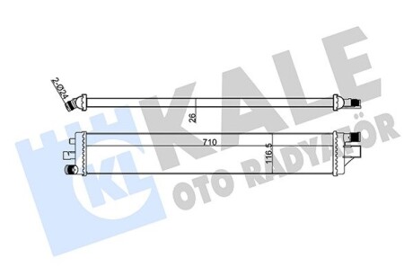 KALE RENAULT Радиатор охлаждения Master III 2.3dCi 10- KALE OTO RADYATOR 352365