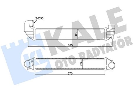 KALE VW Интеркулер Sharan,Ford Galaxy,Seat 1.8T/1.9TDI 95- KALE OTO RADYATOR 352395