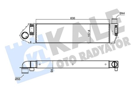 KALE RENAULT Интеркулер Megane II,Scenic II 1.9dCi 05- KALE OTO RADYATOR 352470