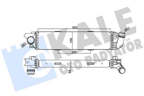 KALE RENAULT Інтеркулер TRAFIC 1.6 14-, OPEL KALE OTO RADYATOR 352480