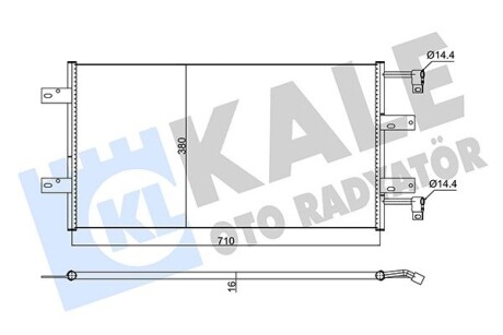 KALE RENAULT Радиатор кондиционера Trafic II 2.5dCi 03-,Opel Vivaro KALE OTO RADYATOR 352585