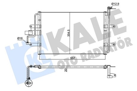 KALE VW Радиатор кондиционера Bora,Golf IV KALE OTO RADYATOR 352630