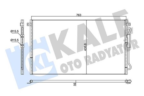 KALE CHRYSLER Радиатор кондиционера Voyager IV 00- KALE OTO RADYATOR 352635