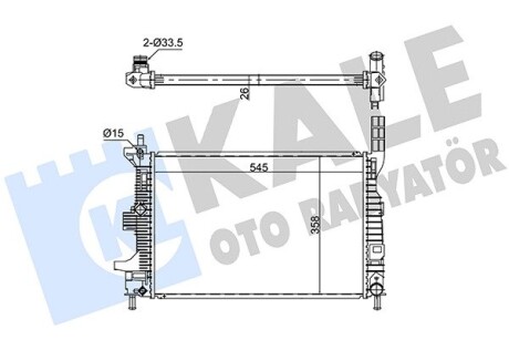 KALE FORD Радиатор охлаждения C-Max II,Focus III,Kuga II,Transit Connect 1.5/1.6TDCi 10- KALE OTO RADYATOR 352845