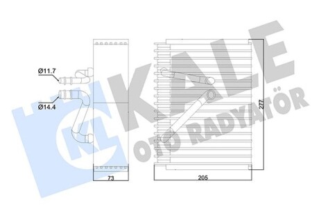 KALE OPEL Испаритель Vectra B 99- KALE OTO RADYATOR 352965