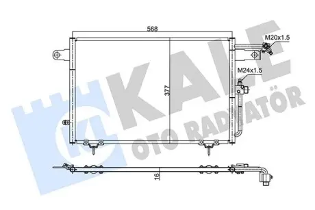 KALE VW Радиатор кондиционера Audi 100 92-,A6 94- KALE OTO RADYATOR 353040