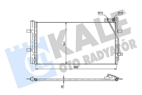 KALE VW Радиатор кондиционера Audi Q3 11- KALE OTO RADYATOR 353085