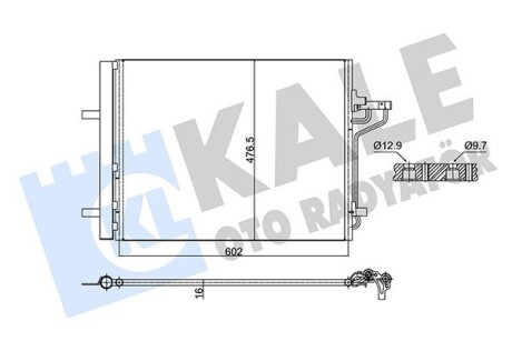 KALE FORD Радиатор кондиционера C-Max II,Focus III 10- KALE OTO RADYATOR 353135