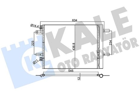 KALE CITROEN Радиатор кондиционера C4 Grand Picasso,Jumpy,Spacetourer,Opel Combo Tour,Grandland,Peugeot 3008/308,508,Expert KALE OTO RADYATOR 353150