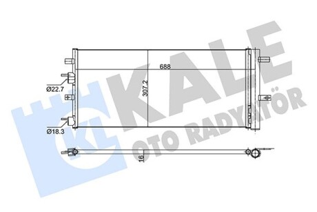 KALE FORD Радиатор кондиционера Galaxy,Mondeo V,S-Max 14- KALE OTO RADYATOR 353160