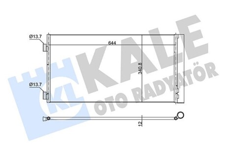 KALE BMW Радиатор кондиционера Mini Cooper,One,Clubman,Countryman, KALE OTO RADYATOR 353170