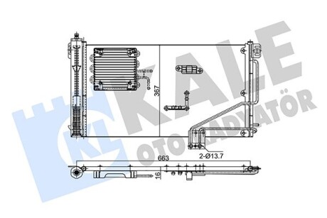 KALE DB Радиатор кондиционера W203 00- KALE OTO RADYATOR 353175