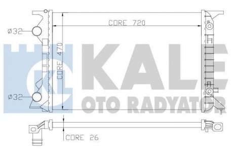 KALE VW Радиатор охлаждения Audi A4/5/6,Q5 2.0 09- KALE OTO RADYATOR 353400