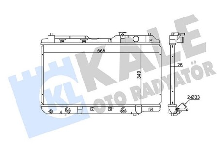 KALE HOND Радиатор охлаждения CR-V I 2.0 95- KALE OTO RADYATOR 353895