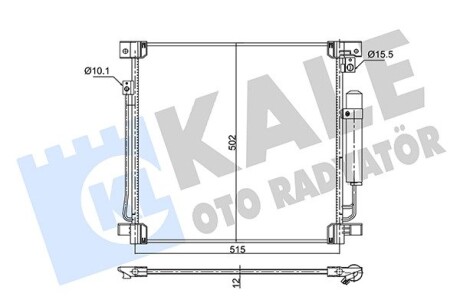 KALE MITSUBISHI Радиатор кондиционера L200,Pajero Sport III,Fiat 14- KALE OTO RADYATOR 354015 (фото 1)