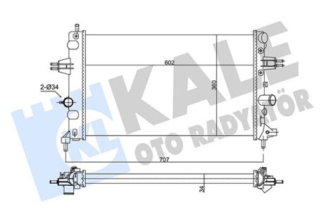 KALE OPEL Радиатор охлаждения Astra G 1.6 02- KALE OTO RADYATOR 354105