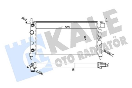 KALE OPEL Радиатор охлаждения Combo,Corsa B,Chevrolet KALE OTO RADYATOR 354110