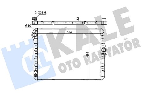 KALE BMW Радиатор охлаждения 5 F10 523/528/530i,7 F01 3.0 KALE OTO RADYATOR 354235