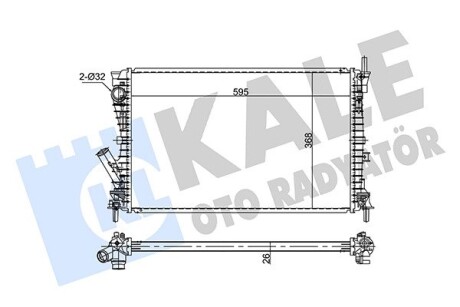 KALE FORD Радиатор охлаждения Fiesta V,Fusion 1.6TDCi 04- KALE OTO RADYATOR 354260
