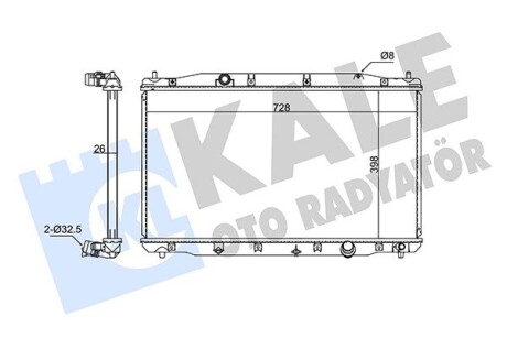 KALE HONDA Радиатор охлаждения CR-V III 2.2CTDi 07- KALE OTO RADYATOR 354270