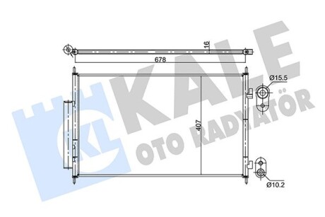 KALE HONDA Радиатор кондиционера HR-V 15- KALE OTO RADYATOR 354890