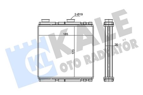 KALE RENAULT Радиатор отопления Laguna III 07- KALE OTO RADYATOR 354915