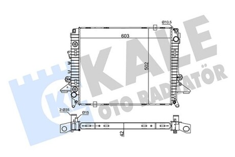 KALE LANDROVER Радиатор охлаждения Discovery III,IV,Range Rover Sport 2.7TD 04- KALE OTO RADYATOR 354975