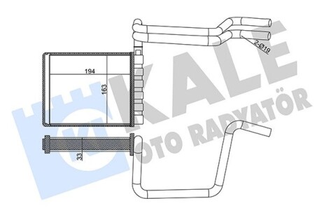 Радиатор отопителя Ford C-Max, Focus III, Transit, Tourneo Connect KALE KALE OTO RADYATOR 355125