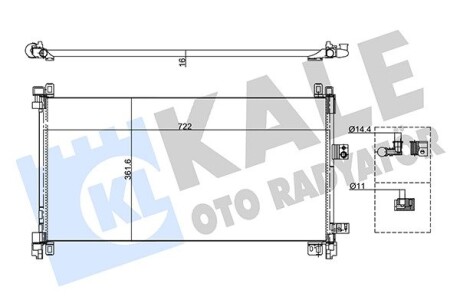 KALE CITROEN Радиатор кондиционера C5 III 2.2/3.0HDI 09-,Peugeot 407/508 KALE OTO RADYATOR 355155