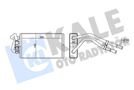 KALE FORD Радиатор отопления с кондиционером Transit 94- KALE OTO RADYATOR 355195 (фото 1)