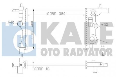 KALE OPEL Радиатор охлаждения Astra J,Chevrolet Cruze 1.6/1.8 09- KALE OTO RADYATOR 355200