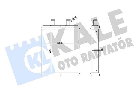 KALE IVECO Радиатор отопления Daily IV 06- KALE OTO RADYATOR 355250