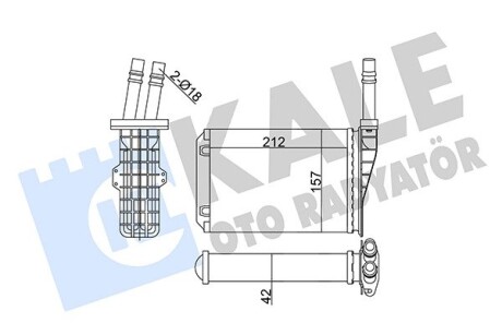 KALE RENAULT Радиатор отопления Espace III KALE OTO RADYATOR 355270