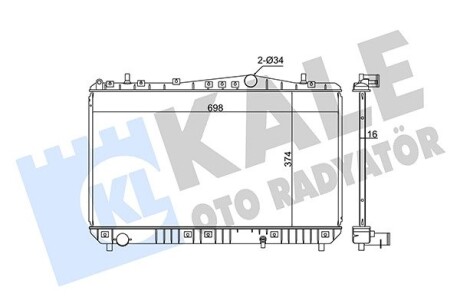 KALE CHEVROLET Радиатор охлаждения Tacuma 1.6/2.0 KALE OTO RADYATOR 355500 (фото 1)