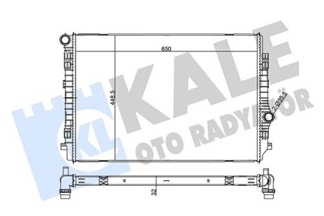 KALE VW Радиатор охлаждения Audi A3,Golf,Passat,Touran,Tiguan,Skoda Kodiaq,Octavia III KALE OTO RADYATOR 355535 (фото 1)