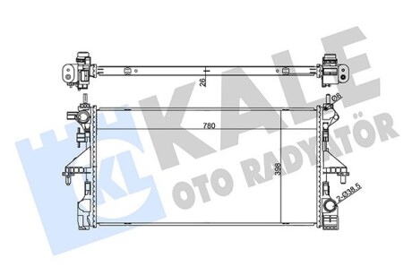 KALE CITROEN Радиатор охлаждения Jumper,Peugeot Boxer 2.0 BlueHDI 16- KALE OTO RADYATOR 355550 (фото 1)