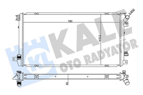 KALE RENAULT Радиатор охлаждения Master II 2.5dCi 06-,Opel Movano 2.5CDTi,Nissan KALE OTO RADYATOR 355575