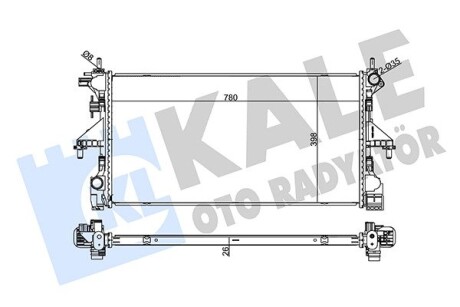 KALE CITROEN Радиатор охлаждения Jumper,Fiat Ducato,Peugeot Boxer 2.2/3.0HDI 06- KALE OTO RADYATOR 355660