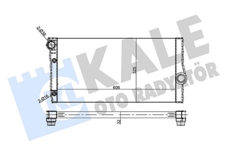 KALE BMW Радиатор охлаждения 5 F10,6 F13,7 F01 2.0/3.0d 10- KALE OTO RADYATOR 355685 (фото 1)