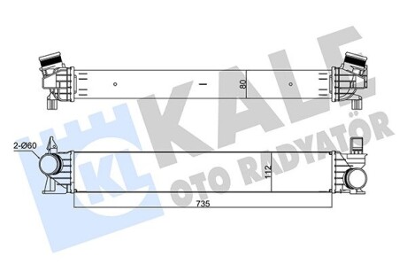 KALE CITROEN Інтеркулер JUMPER II 2.0, 2.2, 3.0 15- KALE OTO RADYATOR 355920