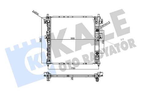 Радиатор охлаждения Ssangyong Actyon I, Kyron Radiator KALE OTO RADYATO KALE OTO RADYATOR 356325 (фото 1)