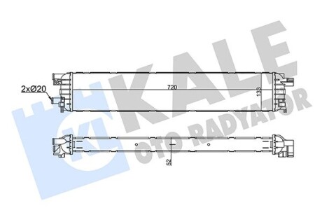 Радиатор охлаждения дополнительный Audi A4 Lt KALE OTO RADYATOR KALE OTO RADYATOR 356335