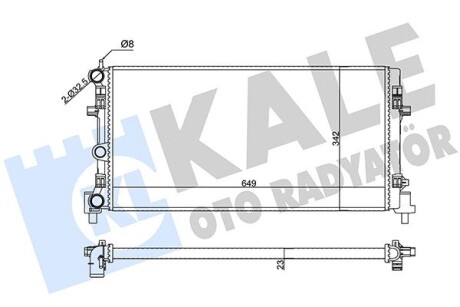 Радиатор охлаждения Audi A1, Seat Ibiza IV, Ibiza IV Sportcoupe KALE OTO RADYATOR KALE OTO RADYATOR 356425