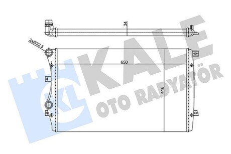 KALE VW Радіатор охолодження GOLF V 03- KALE OTO RADYATOR 356925 (фото 1)