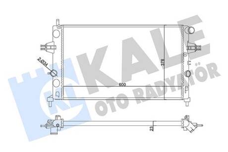 Радиатор охлаждения Opel Astra G, Zafira A KALE OTO RADYATOR KALE OTO RADYATOR 356965